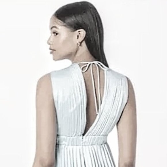 Brand New Women's Abercrombie & Fitch Pleated Sleeveless Silk Mini Dress - Picture 14 of 15